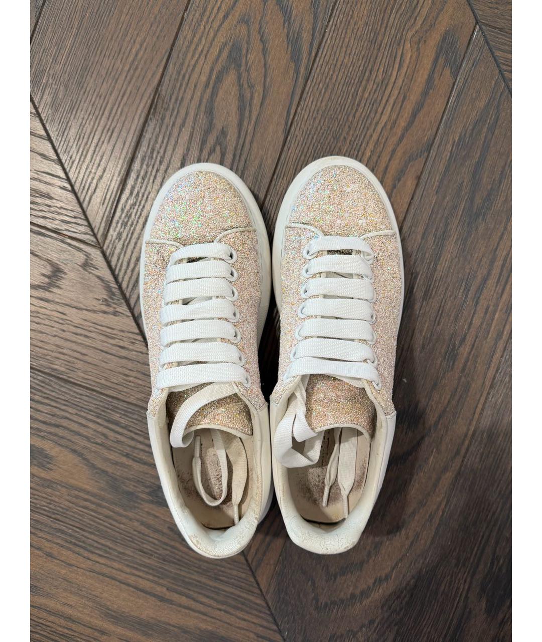 ALEXANDER MCQUEEN Золотые кеды, фото 3