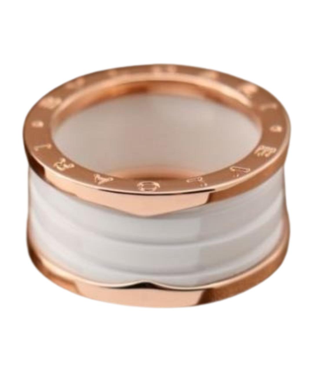 BVLGARI Белое кольцо из розового золота, фото 1