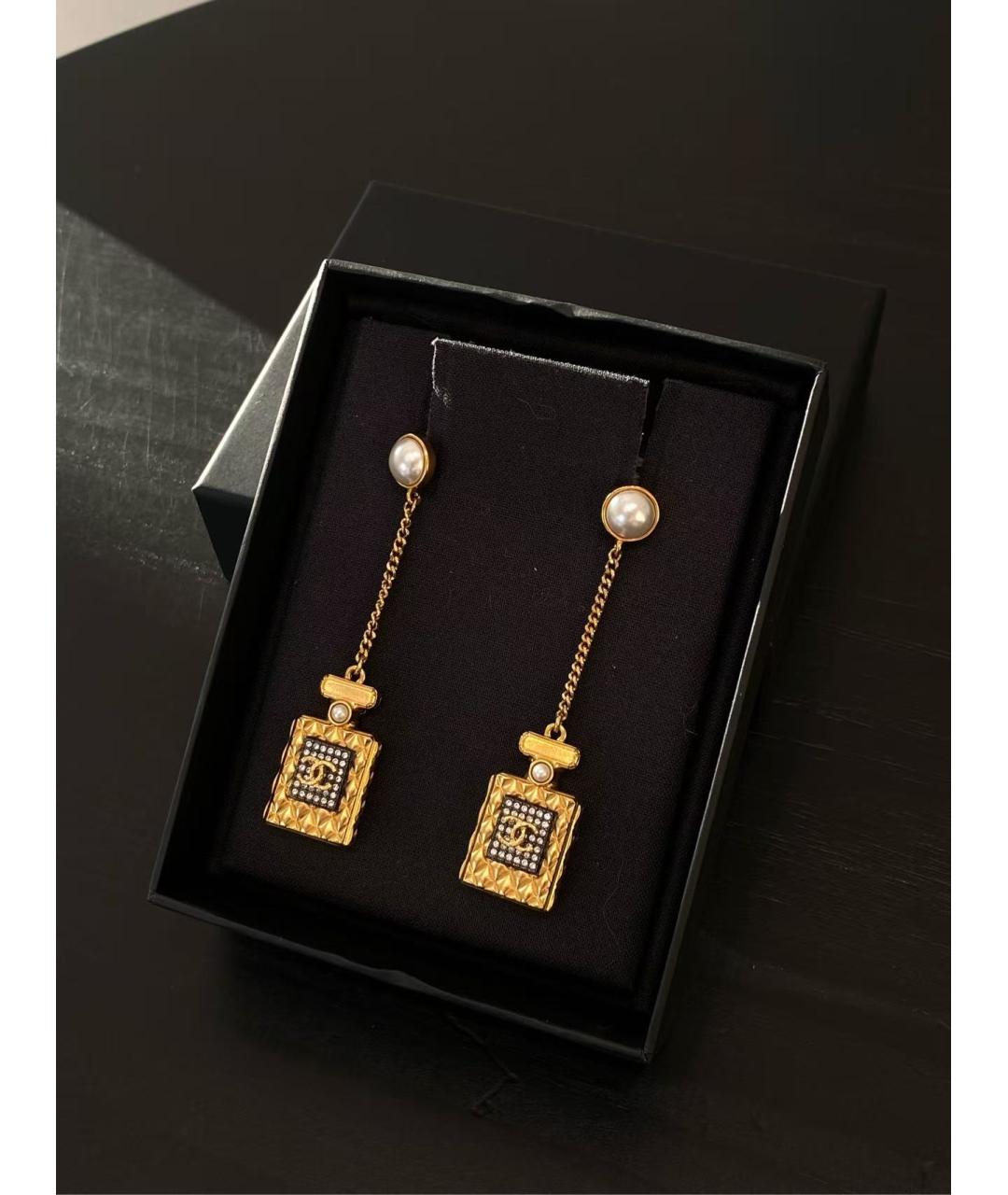 CHANEL Золотые серьги, фото 2