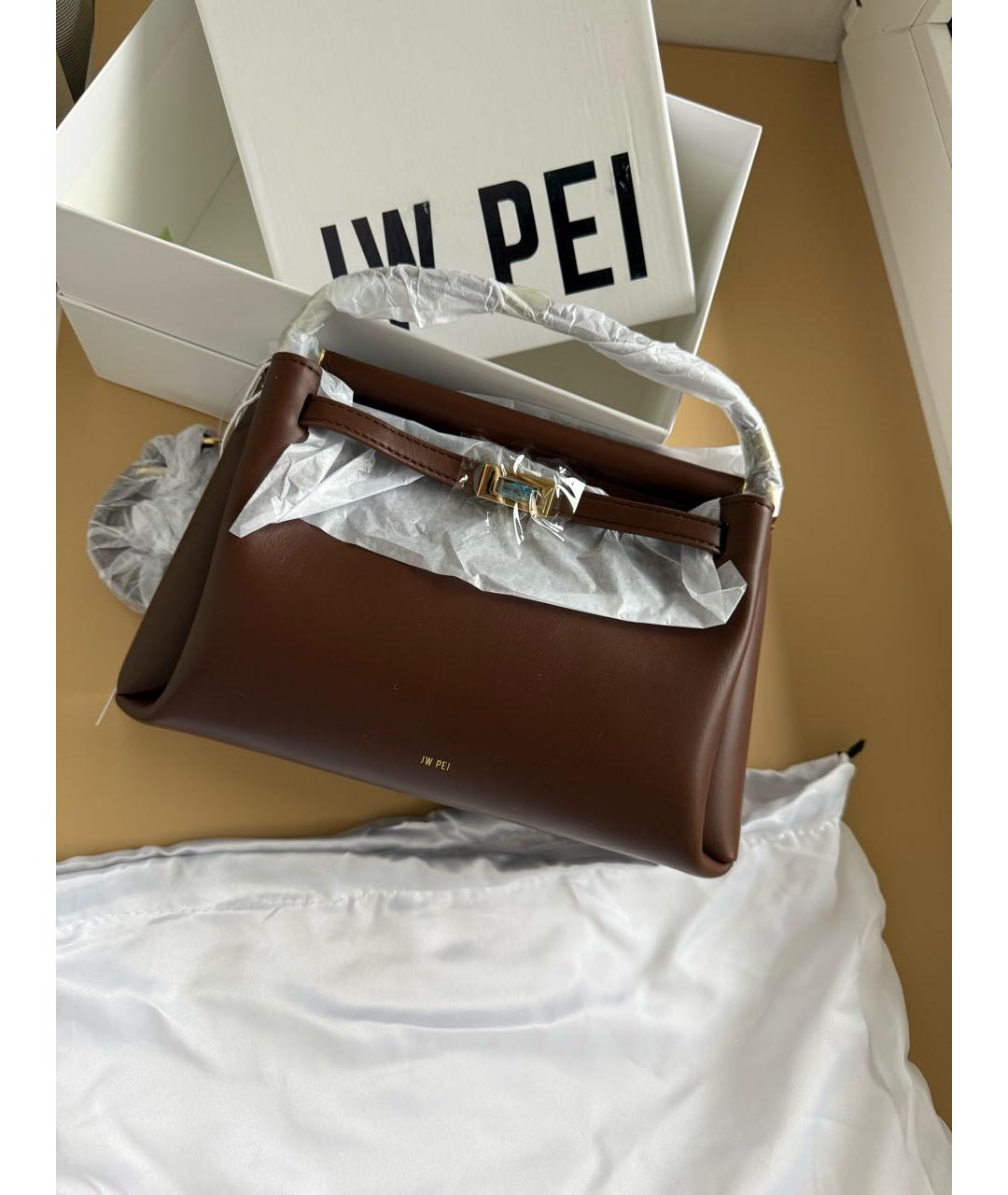 JW PEI Коричневая сумка с короткими ручками из искусственной кожи, фото 6