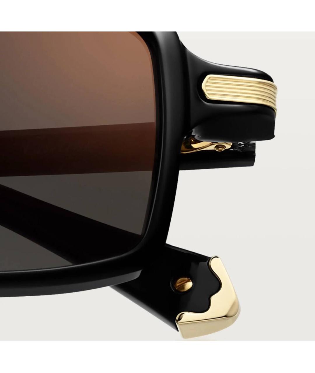CARTIER Черные пластиковые солнцезащитные очки, фото 3
