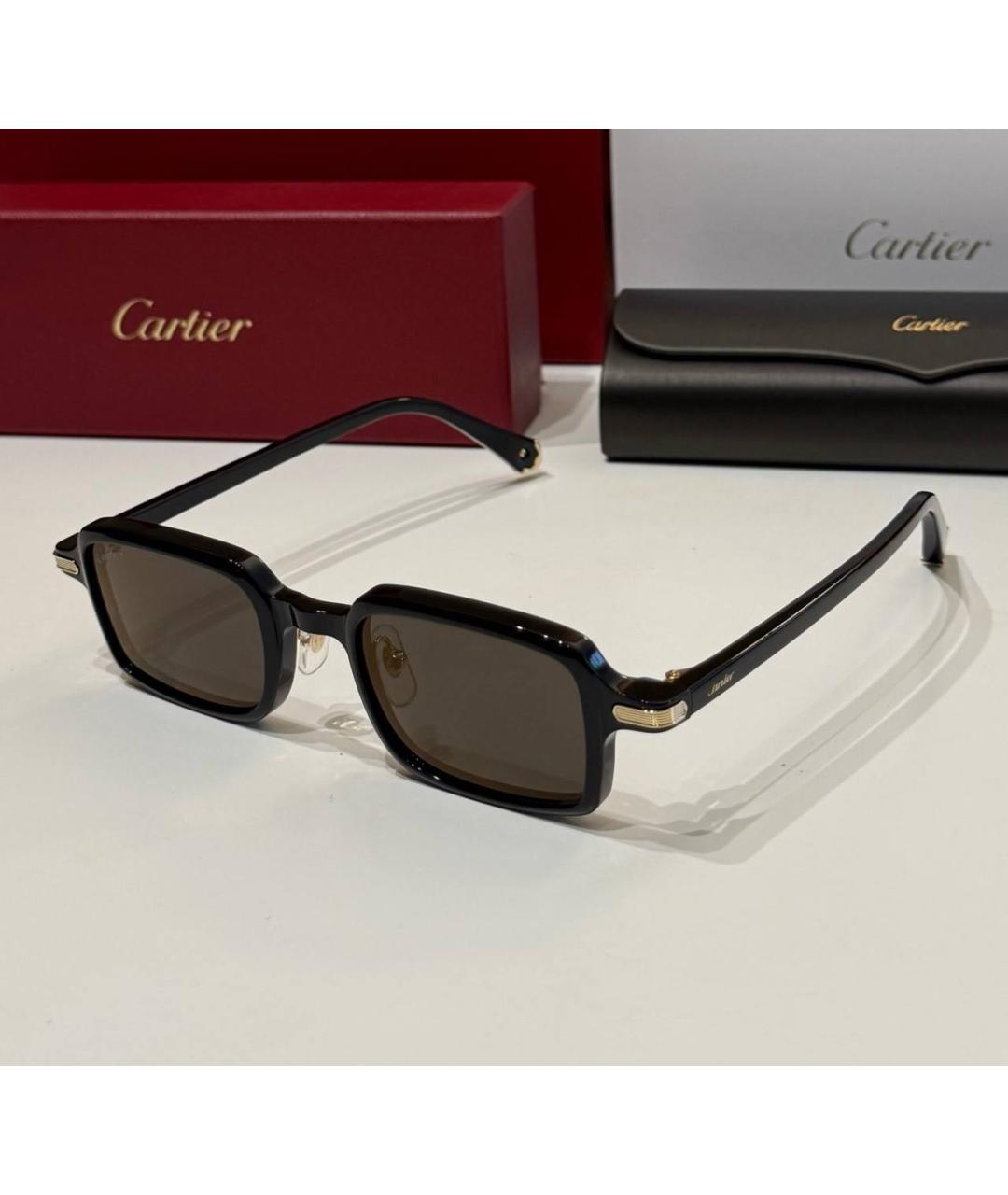 CARTIER Черные пластиковые солнцезащитные очки, фото 2