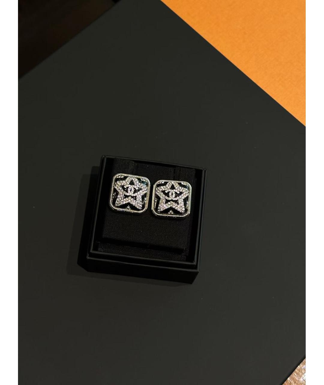 CHANEL Черные серьги, фото 3