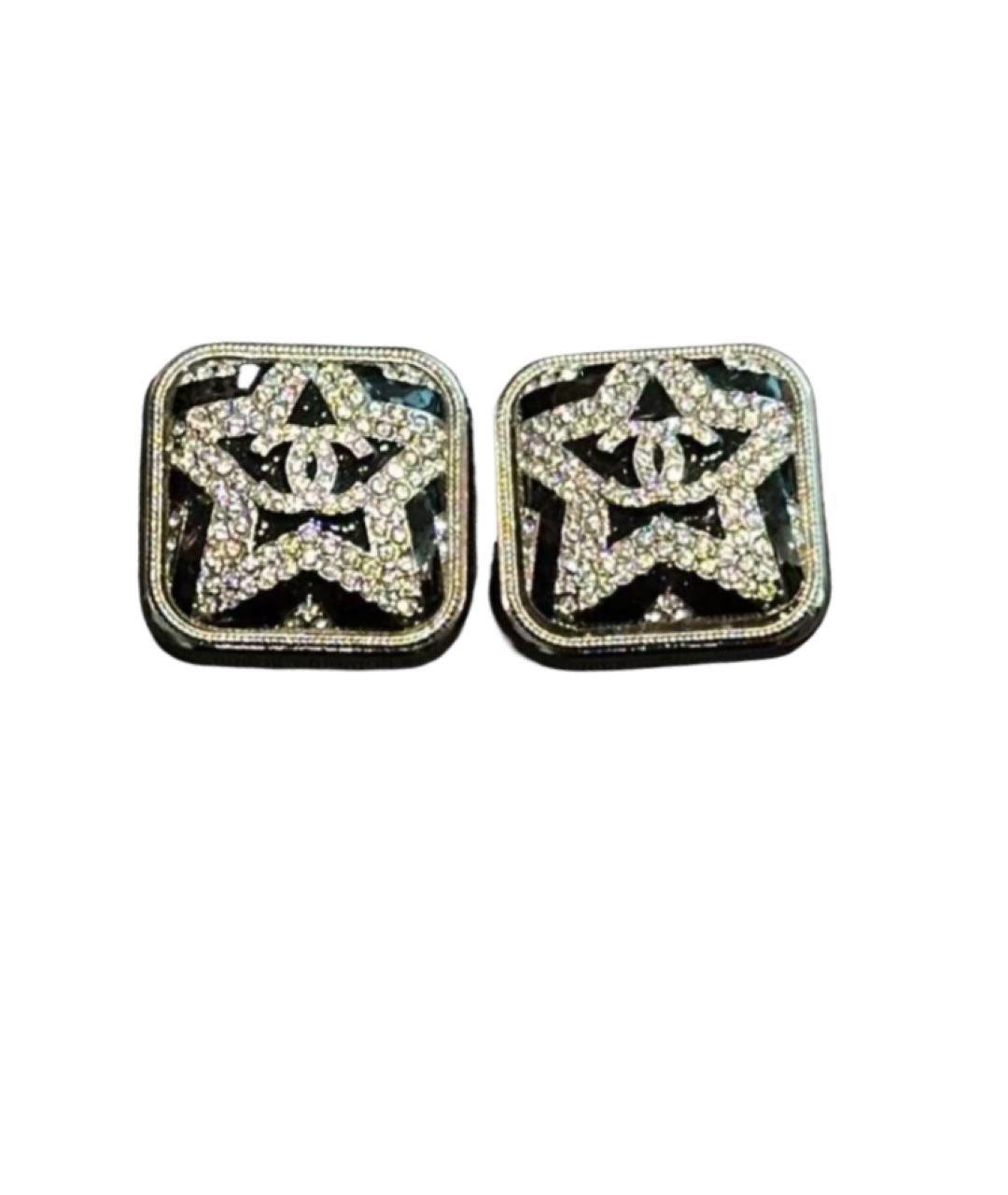 CHANEL Черные серьги, фото 1