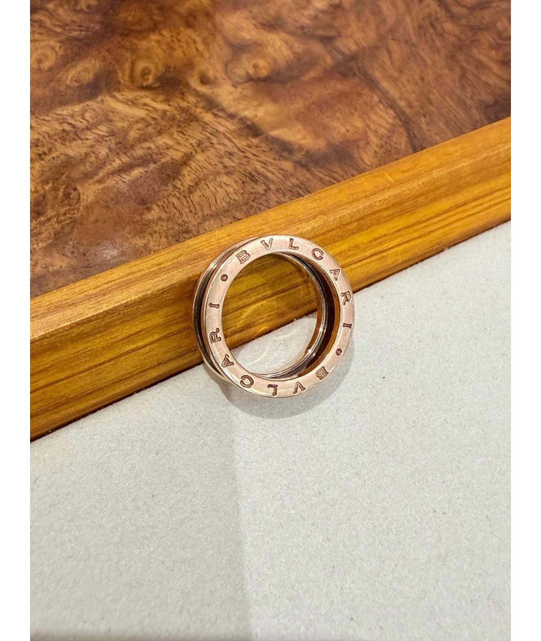 BVLGARI Черное кольцо из розового золота, фото 3