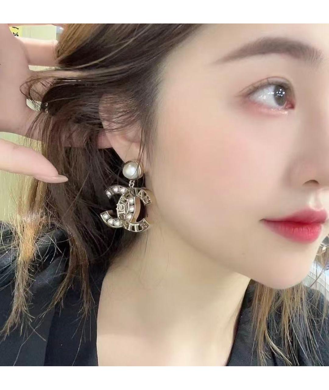 CHANEL Серебряные серьги, фото 4