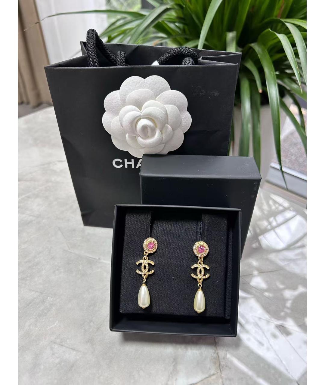 CHANEL Золотые серьги, фото 2