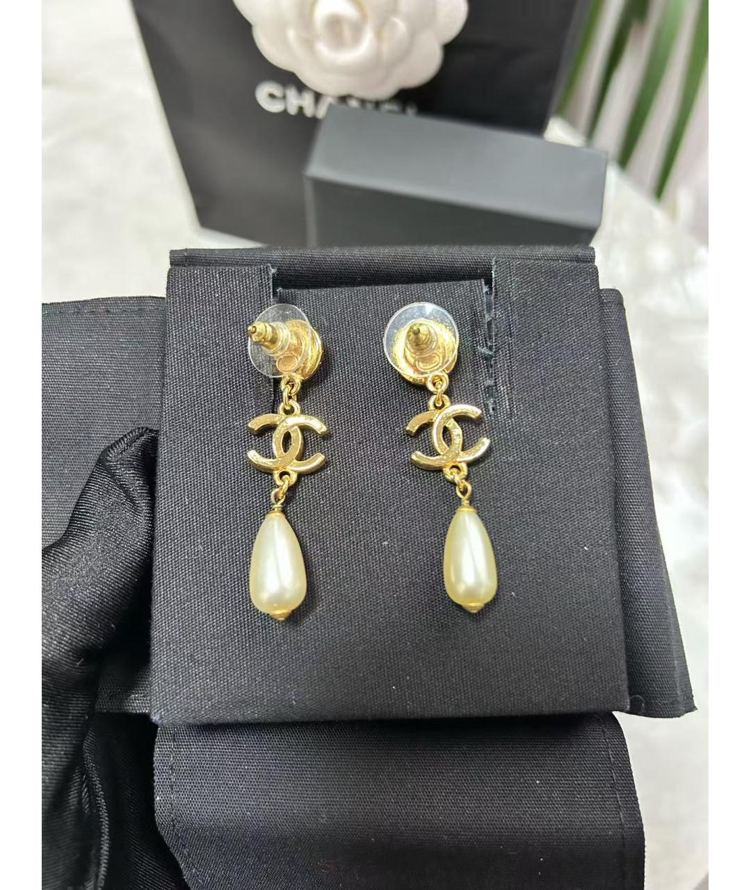 CHANEL Золотые серьги, фото 4