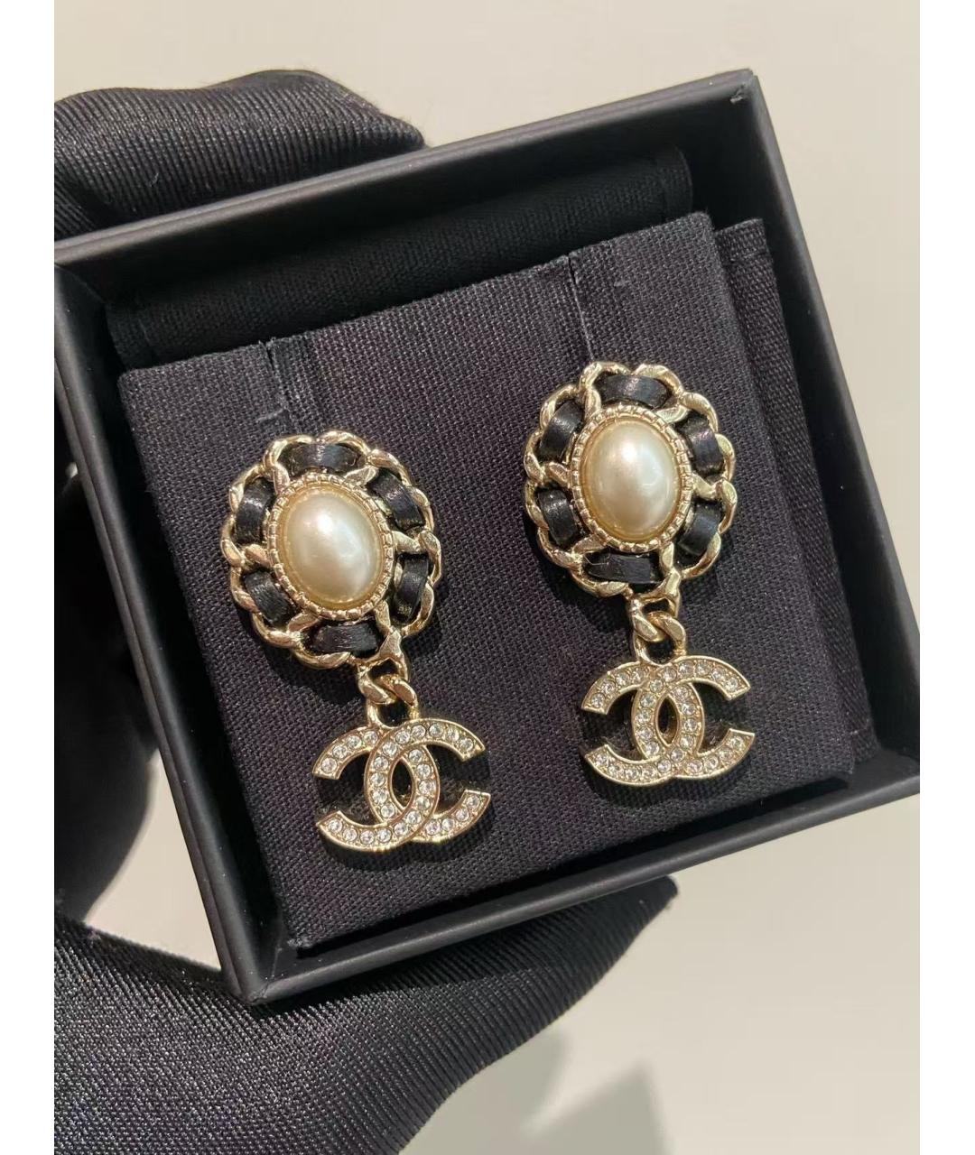CHANEL Золотые серьги, фото 3