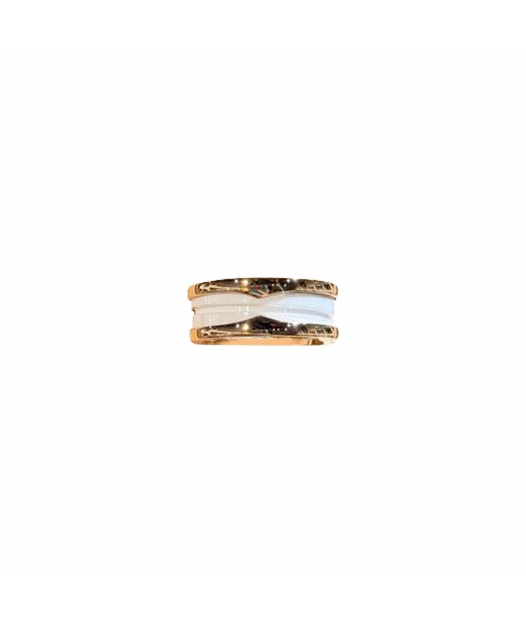 BVLGARI Белое кольцо из розового золота, фото 1