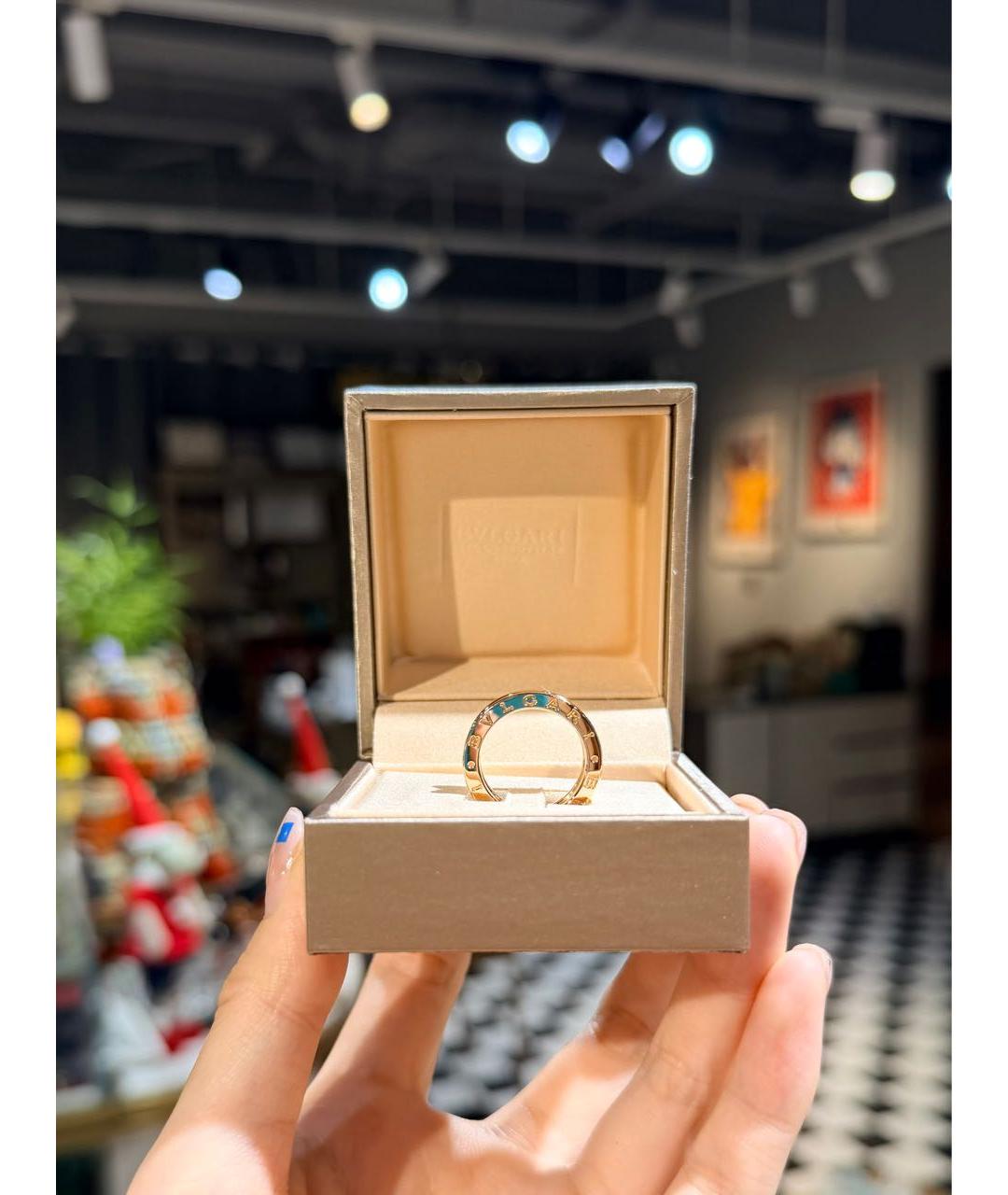BVLGARI Белое кольцо из розового золота, фото 4
