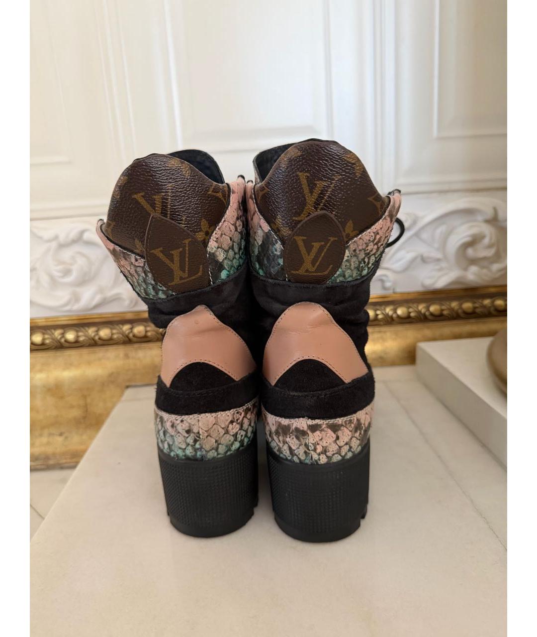 LOUIS VUITTON Коричневые кожаные ботильоны, фото 3