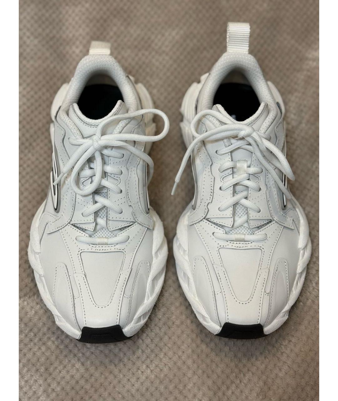 BALENCIAGA Белые кожаные кроссовки, фото 2
