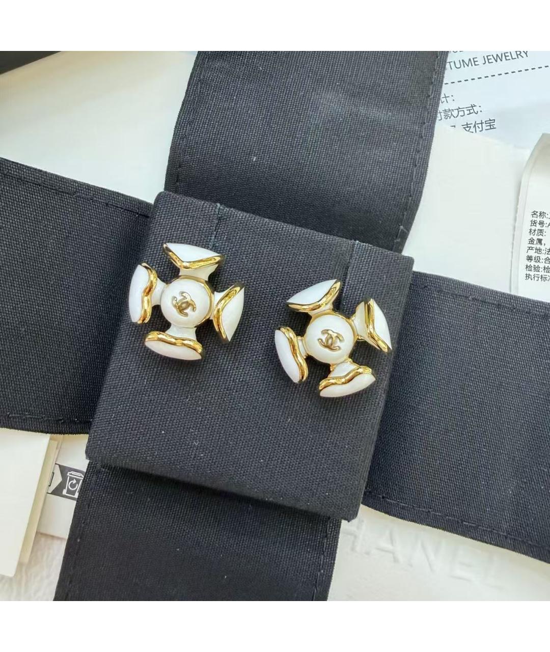 CHANEL Золотые серьги, фото 2