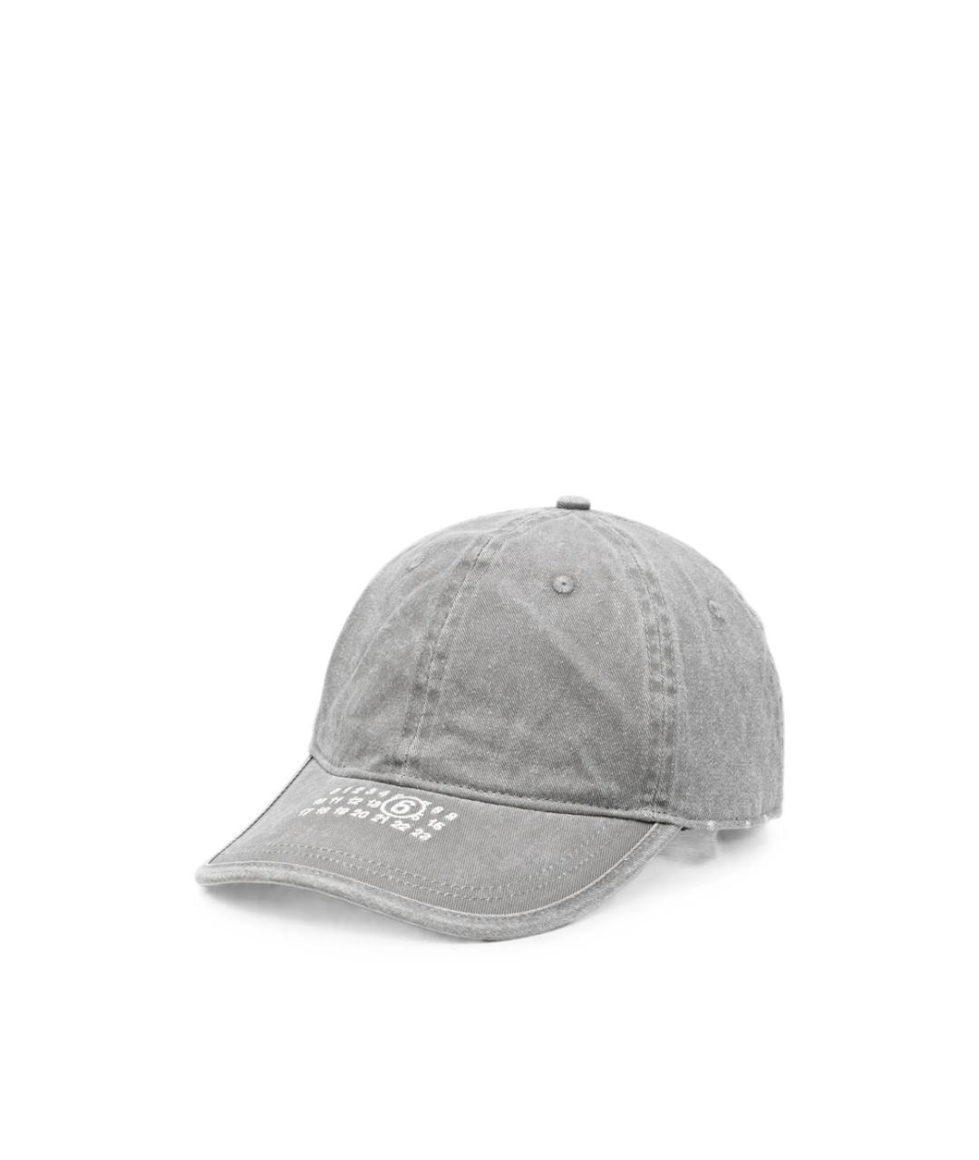 MM6 MAISON MARGIELA Серая хлопковая кепка/бейсболка, фото 1
