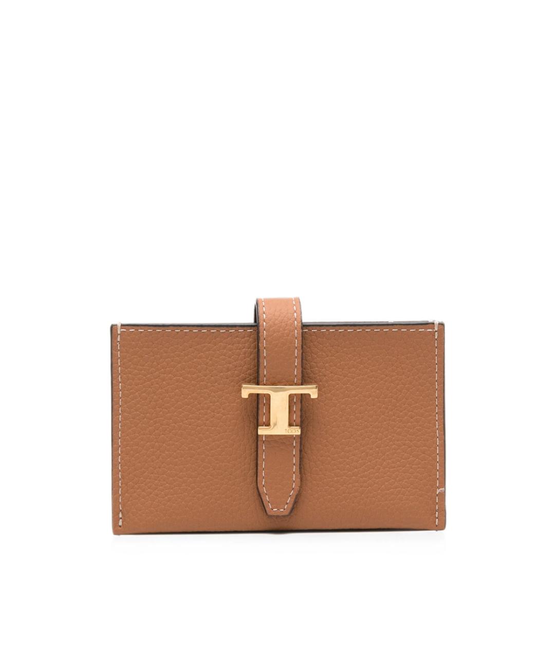 TOD'S Коричневый кожаный кошелек, фото 4