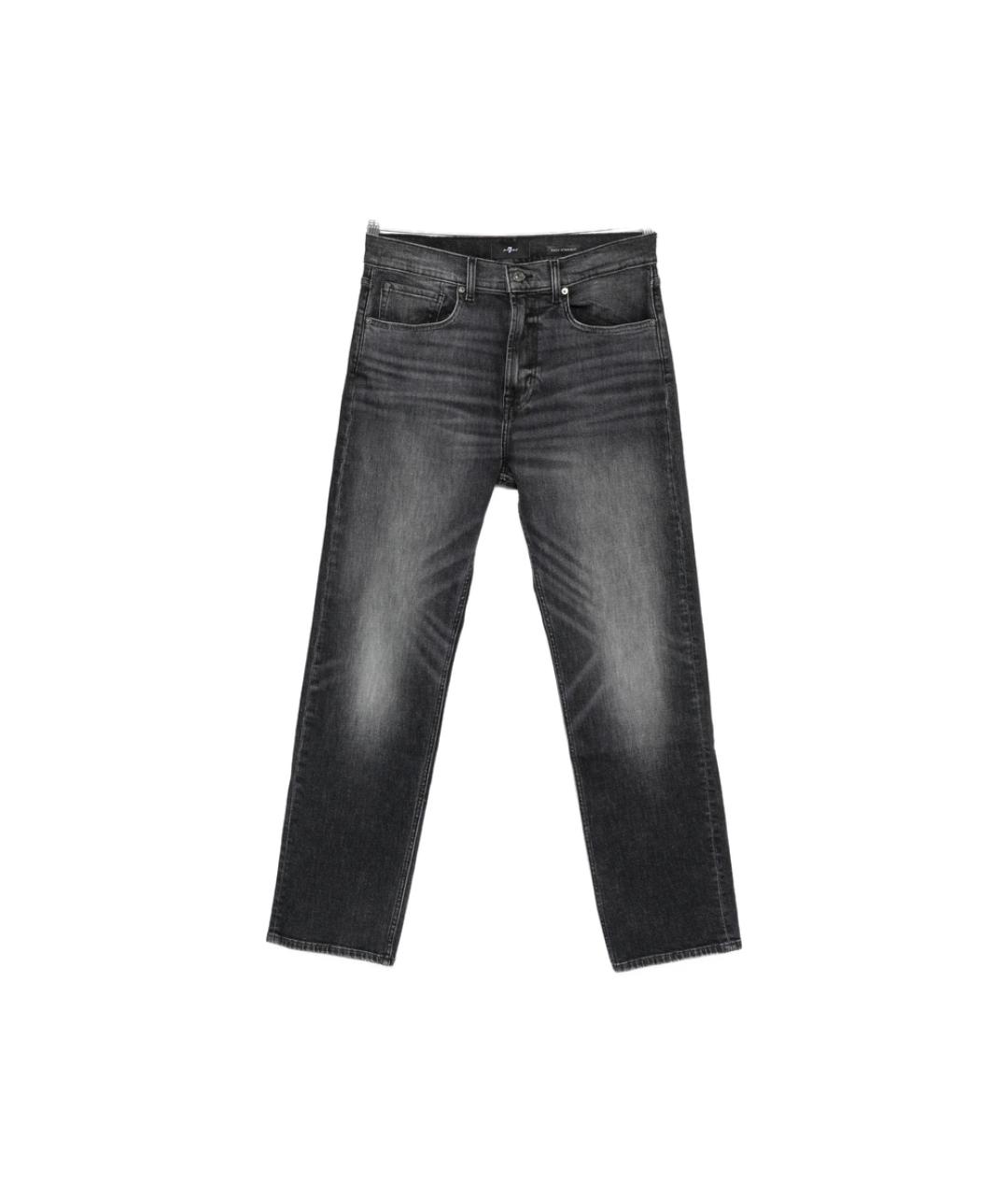 7 FOR ALL MANKIND Серые хлопковые прямые джинсы, фото 1