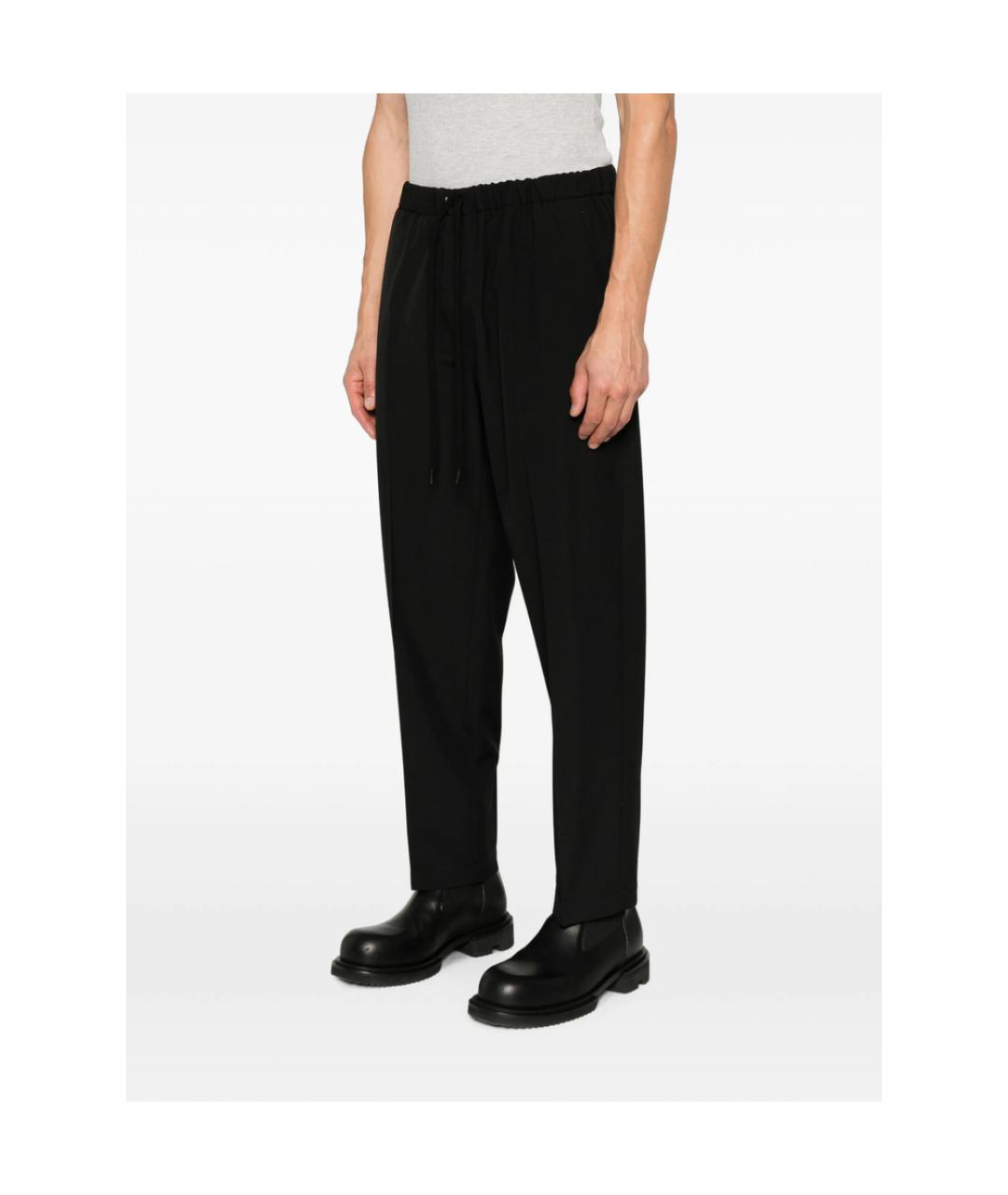 MM6 MAISON MARGIELA Черные полиэстеровые повседневные брюки, фото 5
