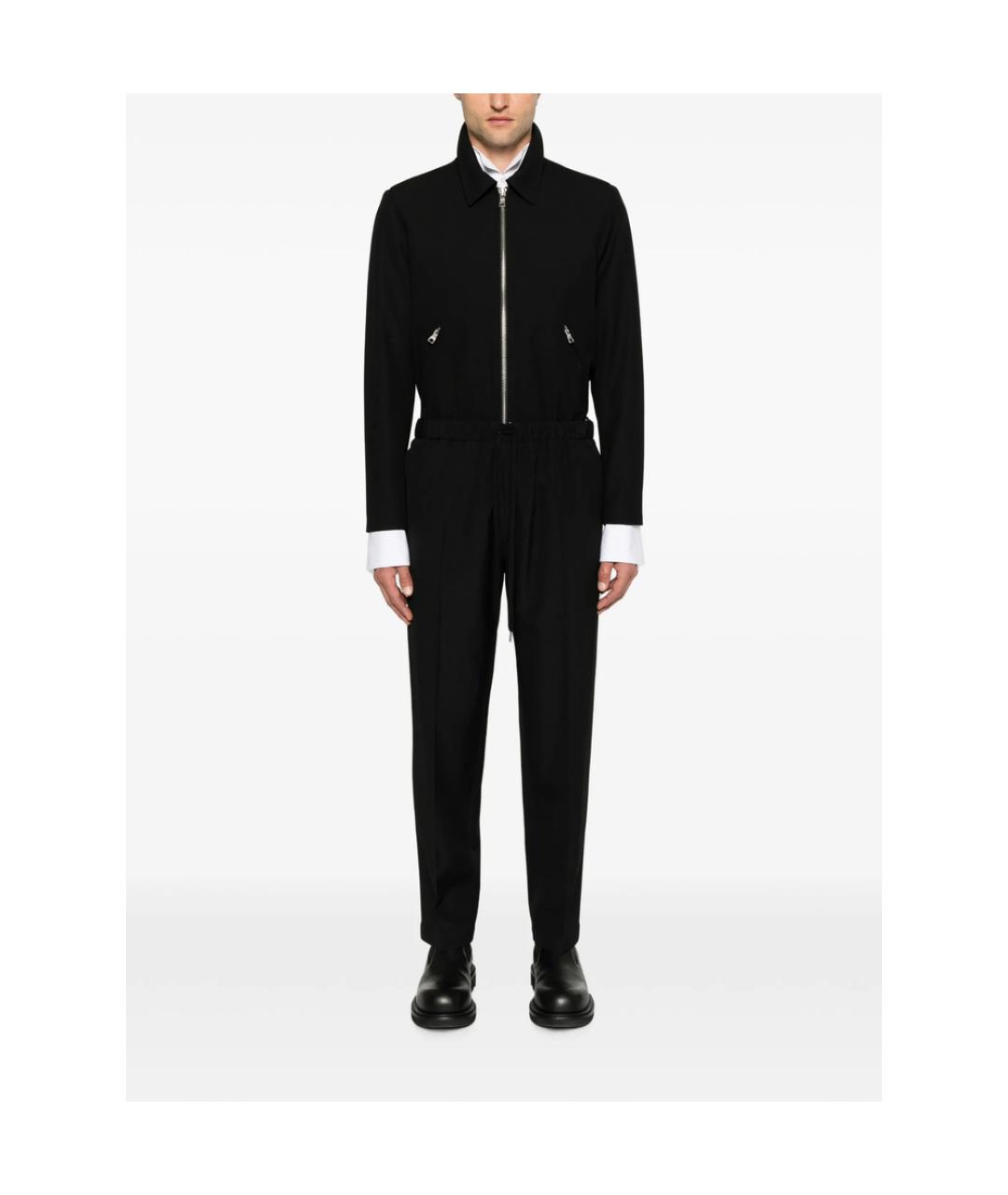 MM6 MAISON MARGIELA Черные полиэстеровые повседневные брюки, фото 4