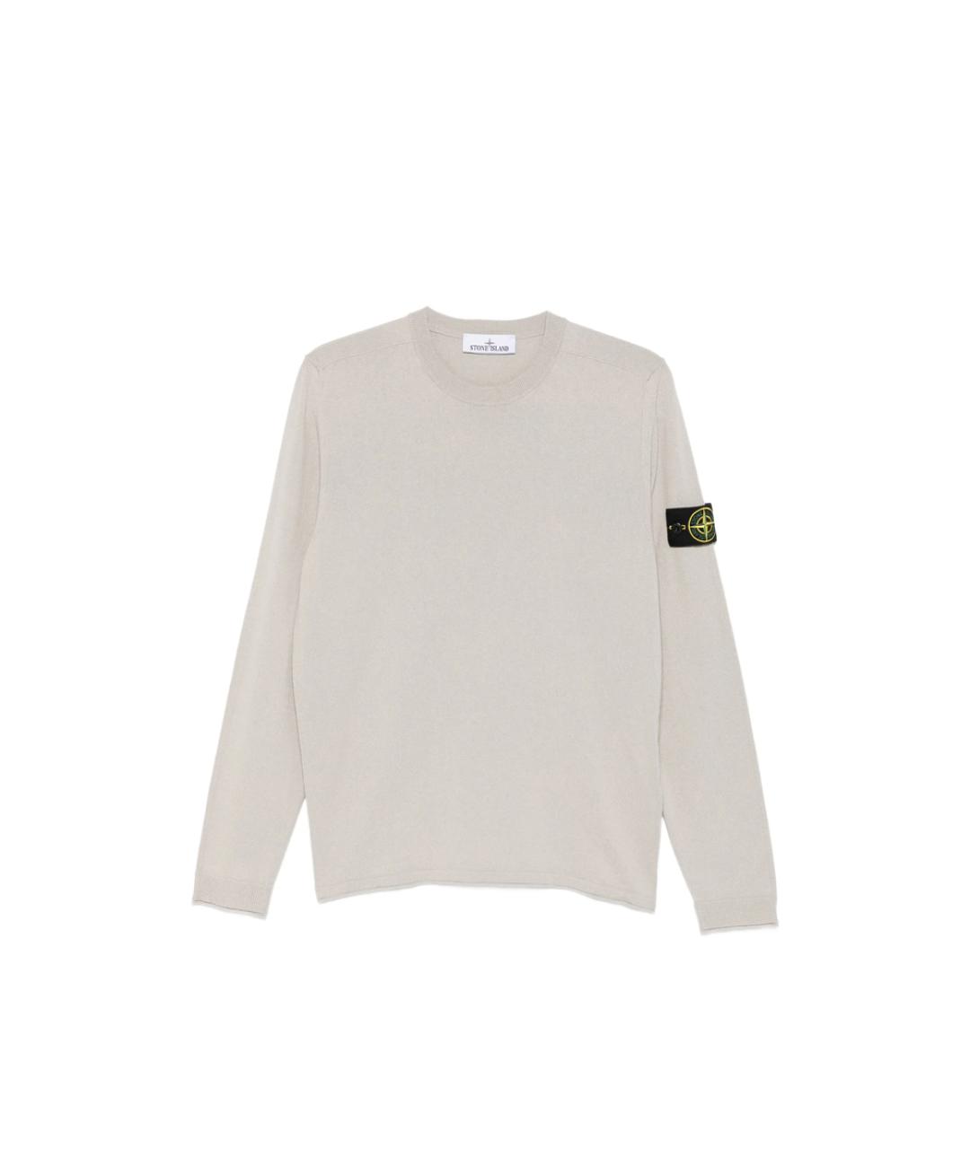 STONE ISLAND Серый хлопковый джемпер / свитер, фото 6