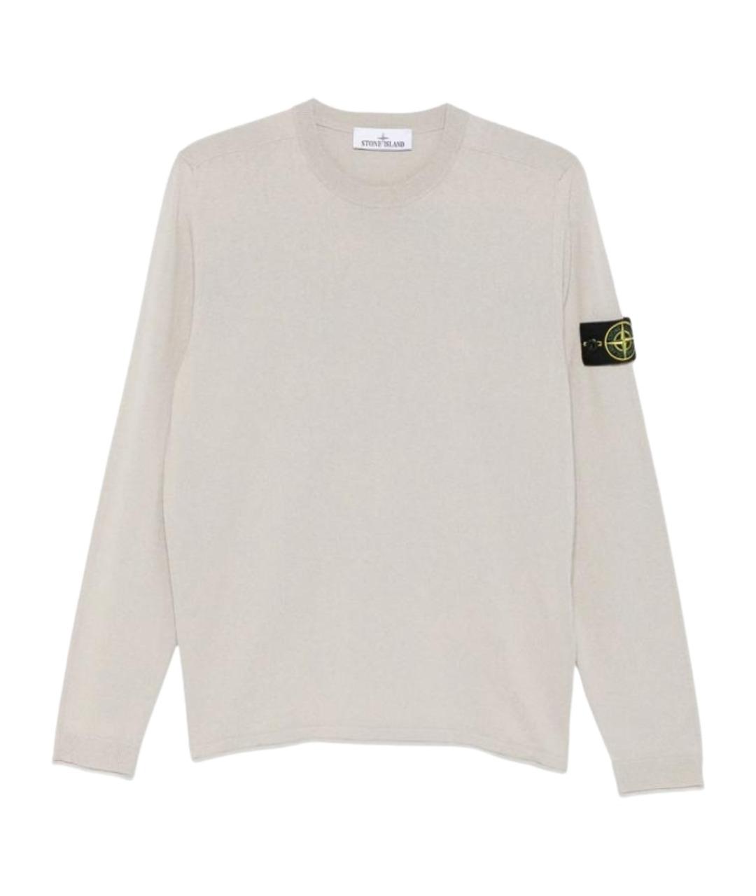 STONE ISLAND Серый хлопковый джемпер / свитер, фото 1