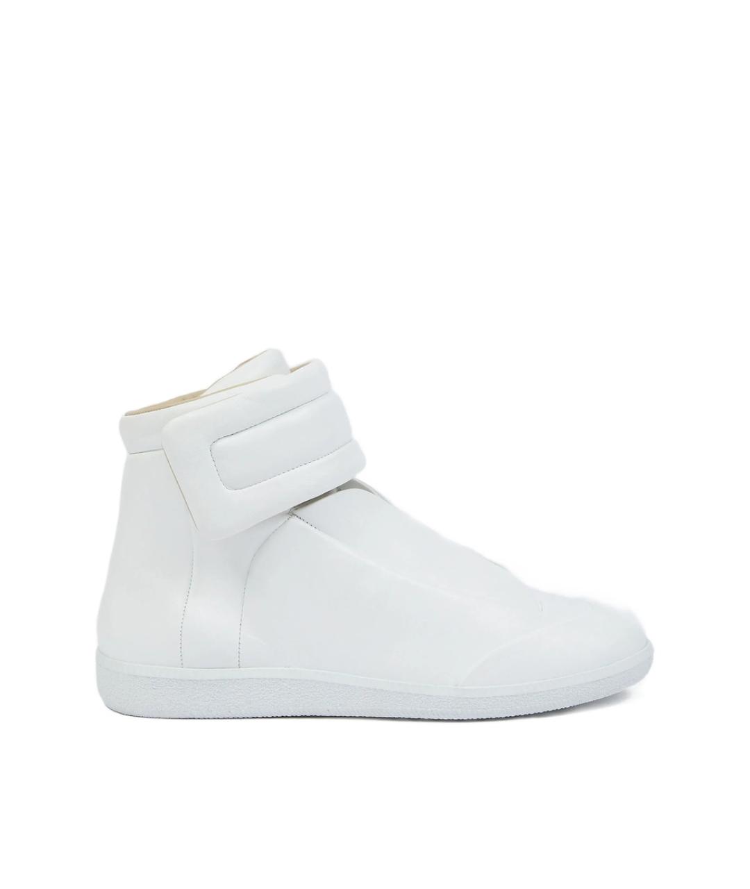 MAISON MARGIELA Белые кожаные высокие кроссовки / кеды, фото 1