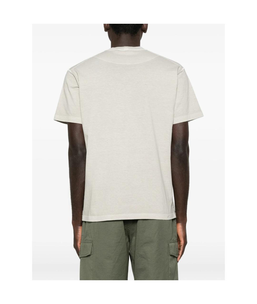 STONE ISLAND Белая хлопковая футболка, фото 2