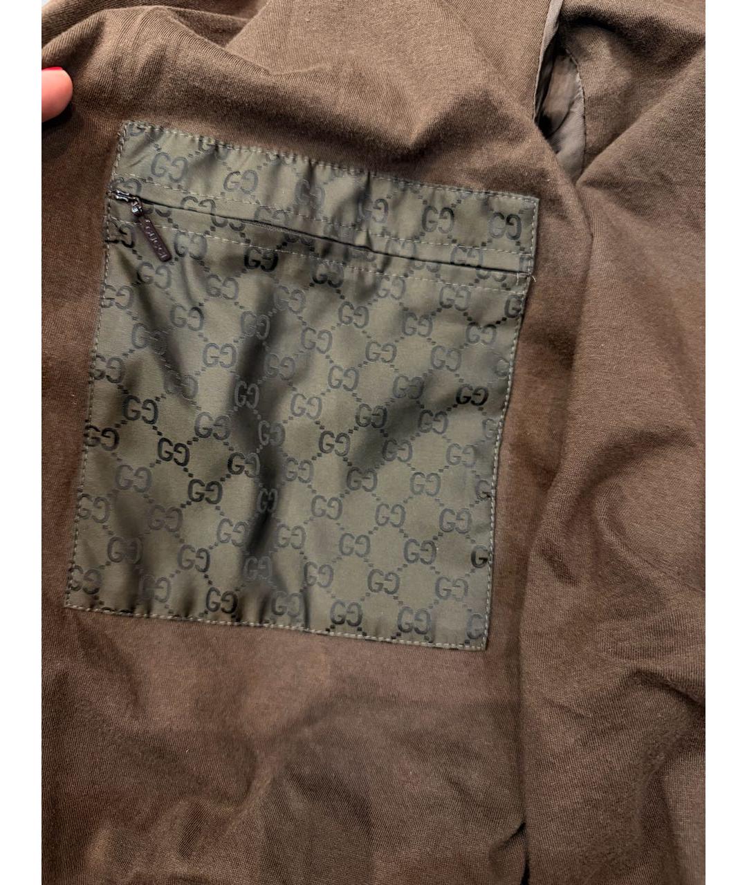 GUCCI Коричневая полиамидовая куртка, фото 8