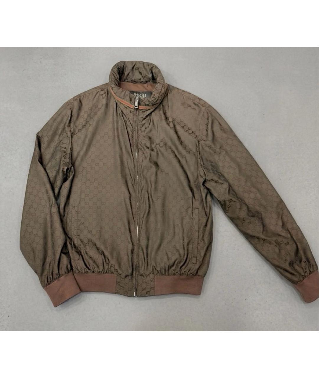 GUCCI Коричневая полиамидовая куртка, фото 9