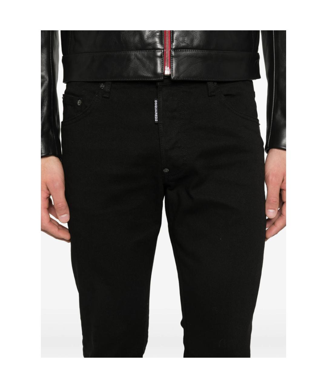 DSQUARED2 Черные хлопковые джинсы скинни, фото 4