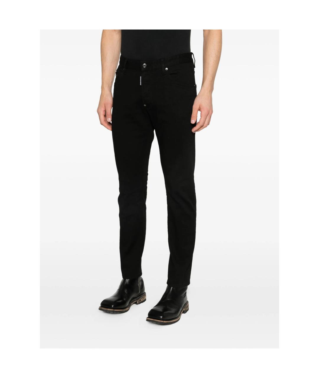 DSQUARED2 Черные хлопковые джинсы скинни, фото 2