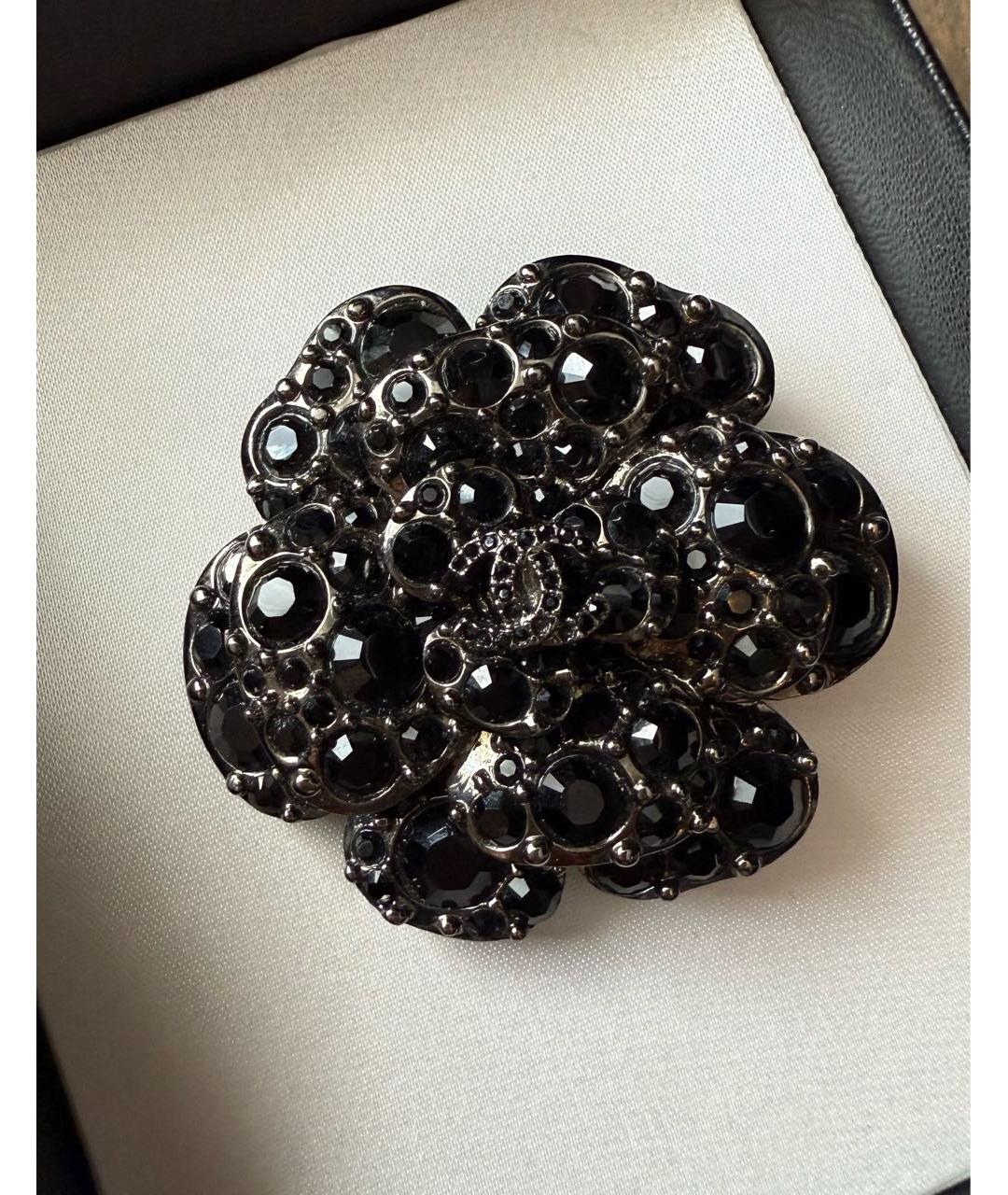 CHANEL Черная металлическая булавка / брошь, фото 8