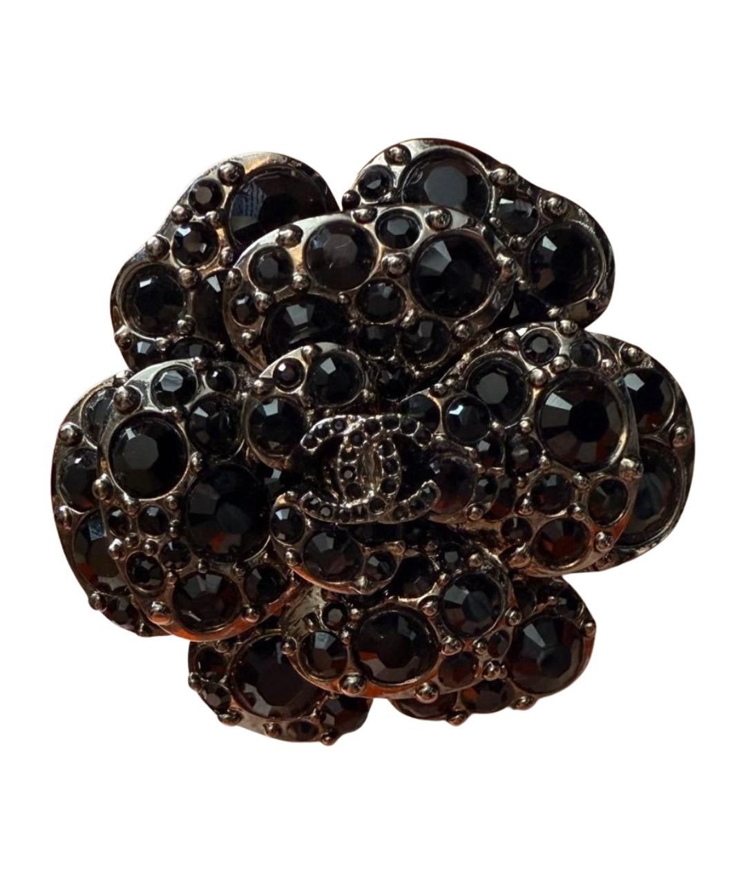CHANEL Черная металлическая булавка / брошь, фото 1