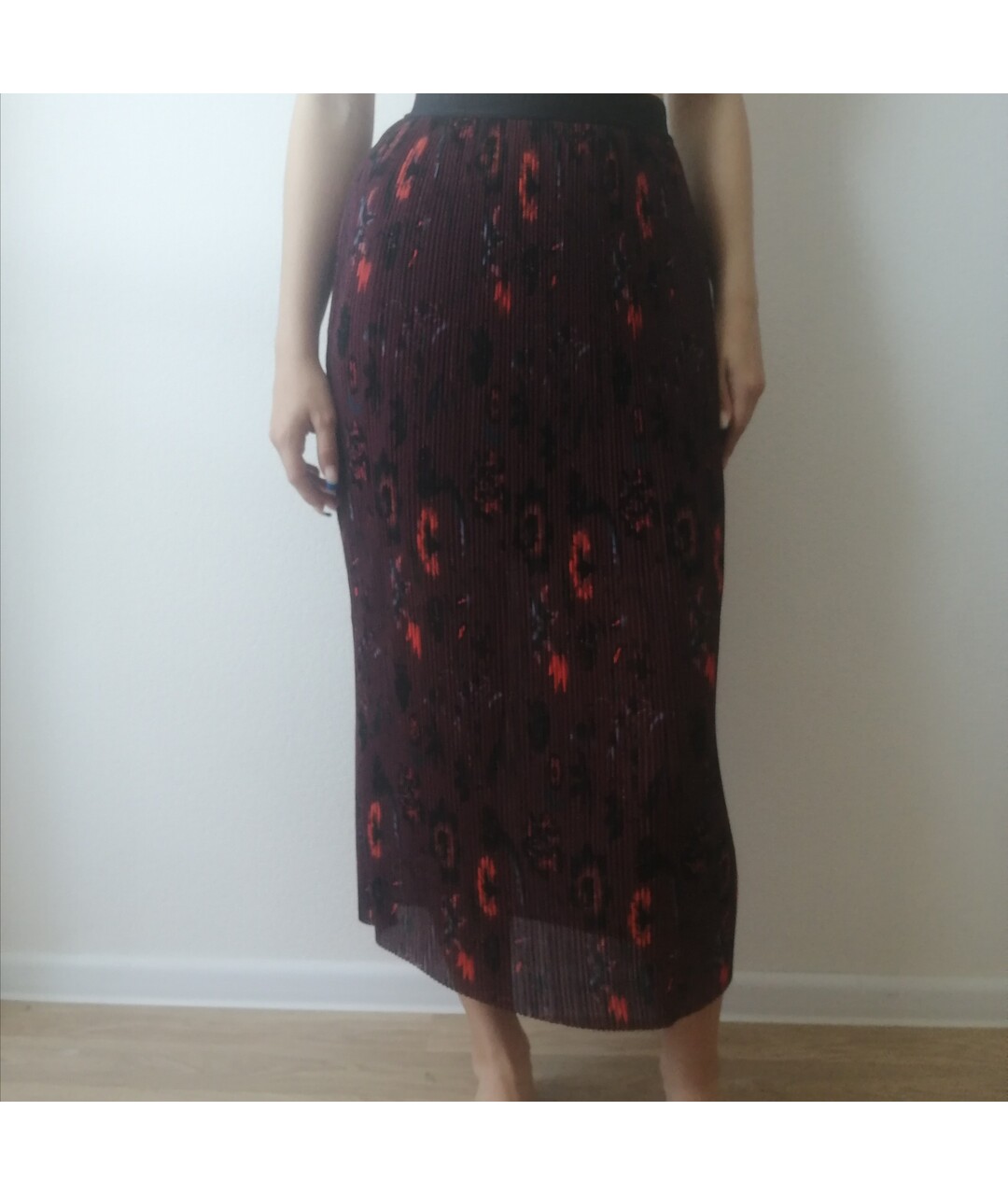 SANDRO Бордовая юбка макси, фото 6