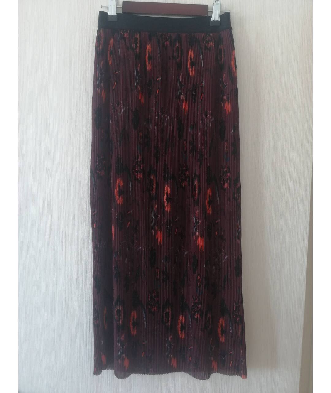 SANDRO Бордовая юбка макси, фото 10