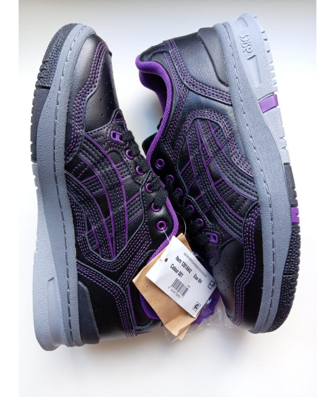ASICS Черные кожаные низкие кроссовки / кеды, фото 9