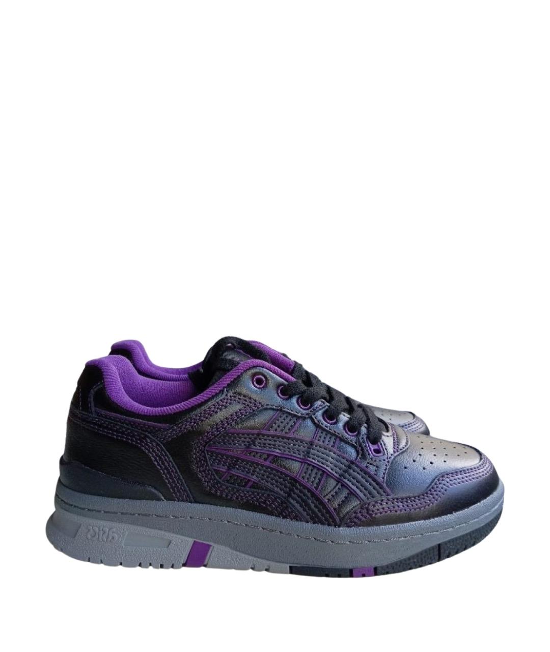 ASICS Черные кожаные низкие кроссовки / кеды, фото 1