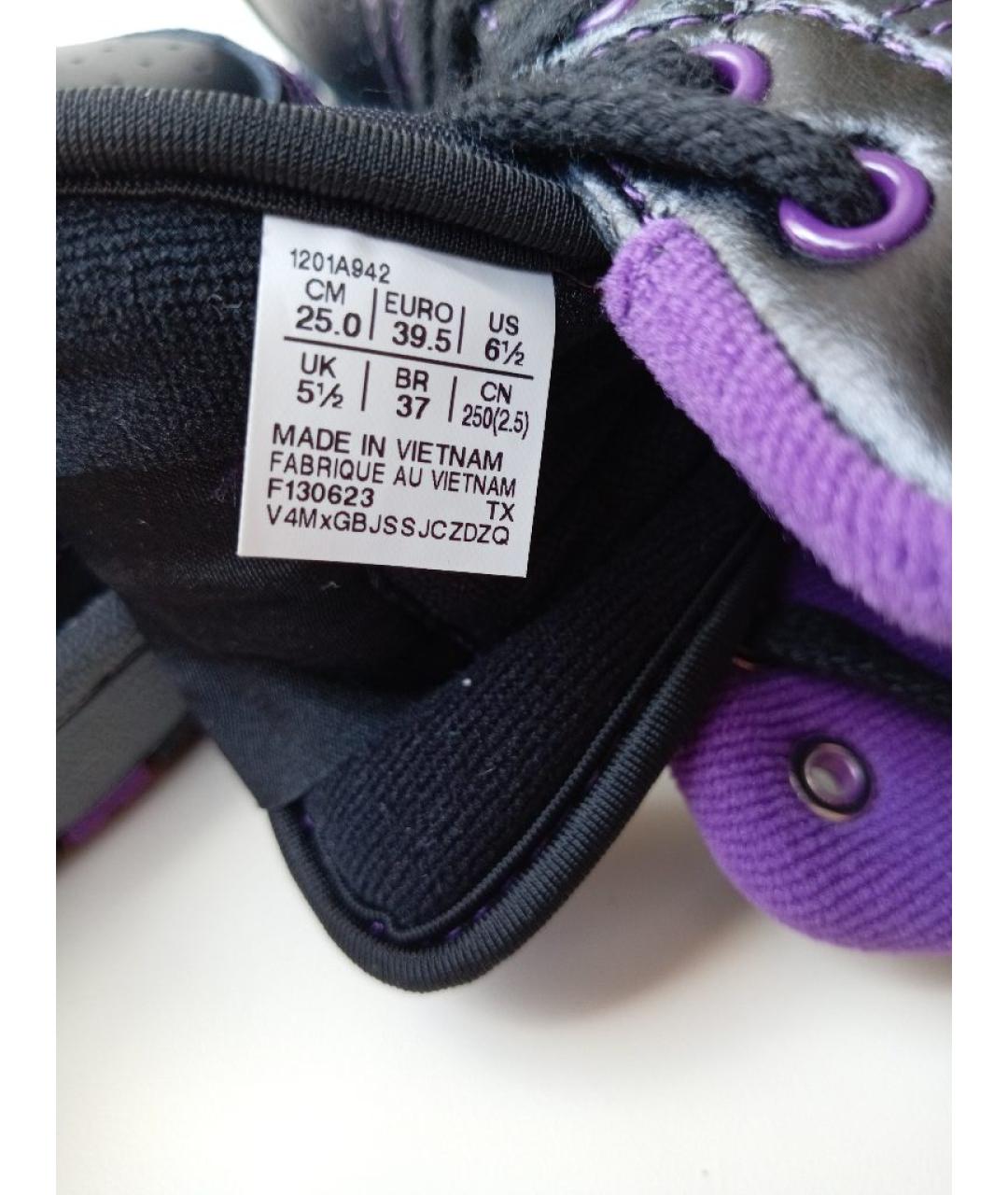 ASICS Черные кожаные низкие кроссовки / кеды, фото 6