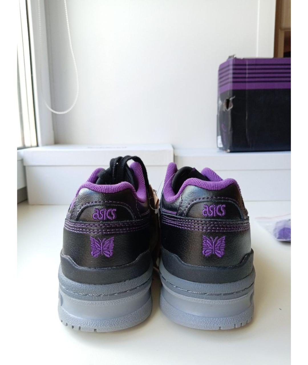 ASICS Черные кожаные низкие кроссовки / кеды, фото 4