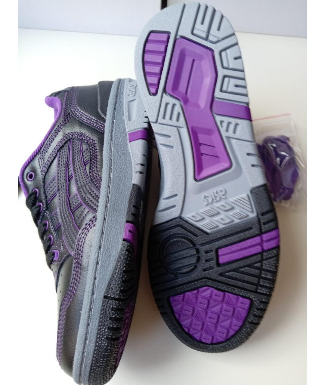 ASICS Черные кожаные низкие кроссовки / кеды, фото 8