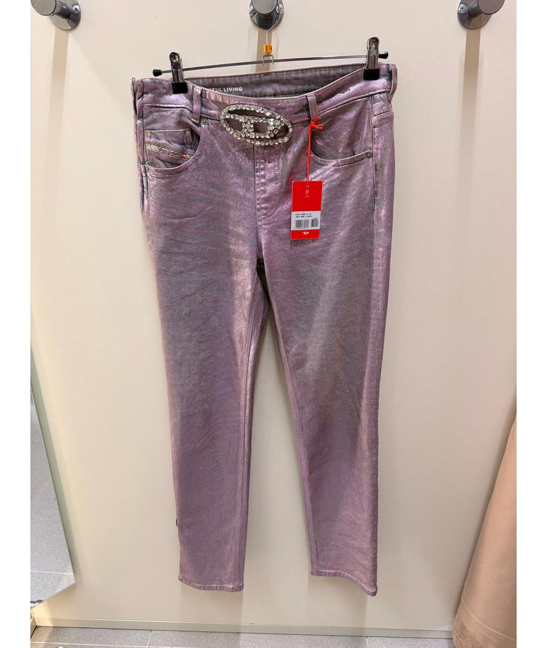 DIESEL Розовые хлопковые джинсы слим, фото 6