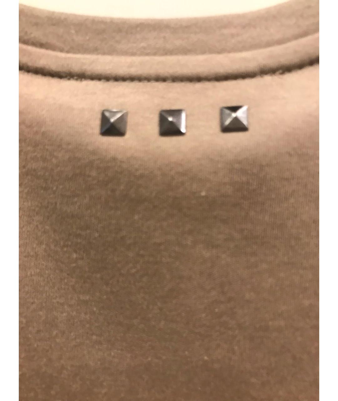 'S MAX MARA Коричневая хлопковая майка, фото 4