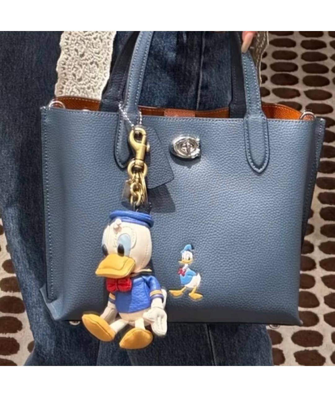 COACH Синяя сумка тоут, фото 8