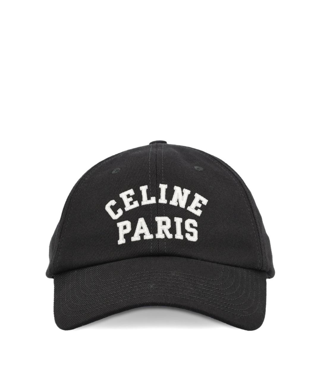 CELINE Черная хлопковая кепка, фото 1