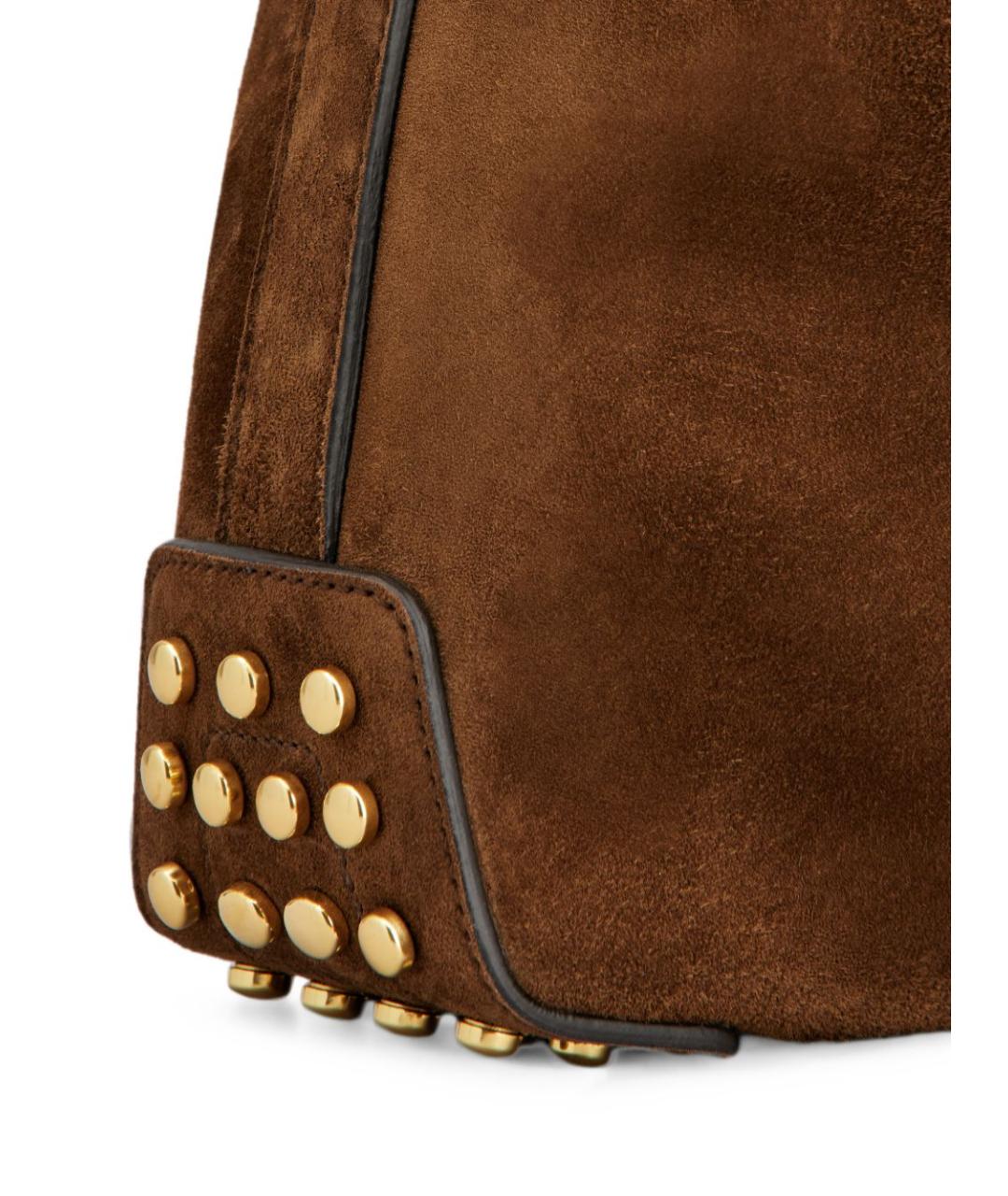 TOD'S Коричневая замшевая сумка через плечо, фото 3