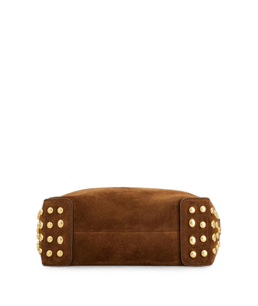 TOD'S Коричневая замшевая сумка через плечо, фото 4