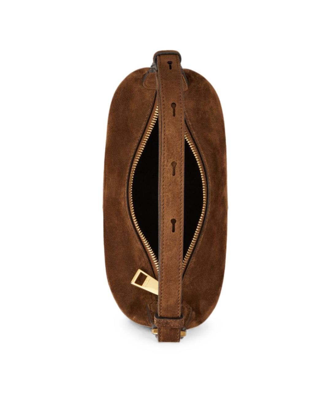TOD'S Коричневая замшевая сумка через плечо, фото 5