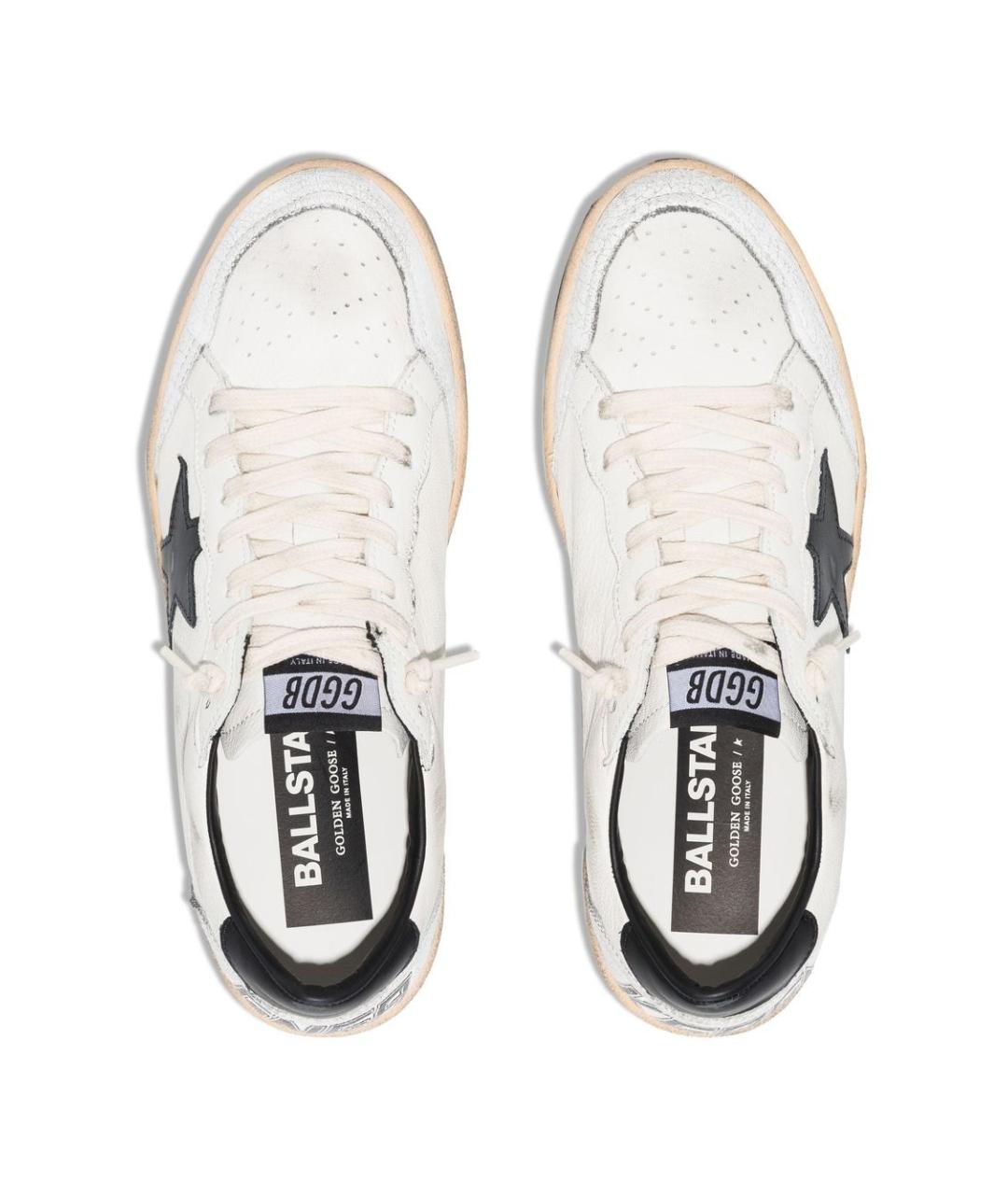 GOLDEN GOOSE Белые кожаные кеды, фото 3