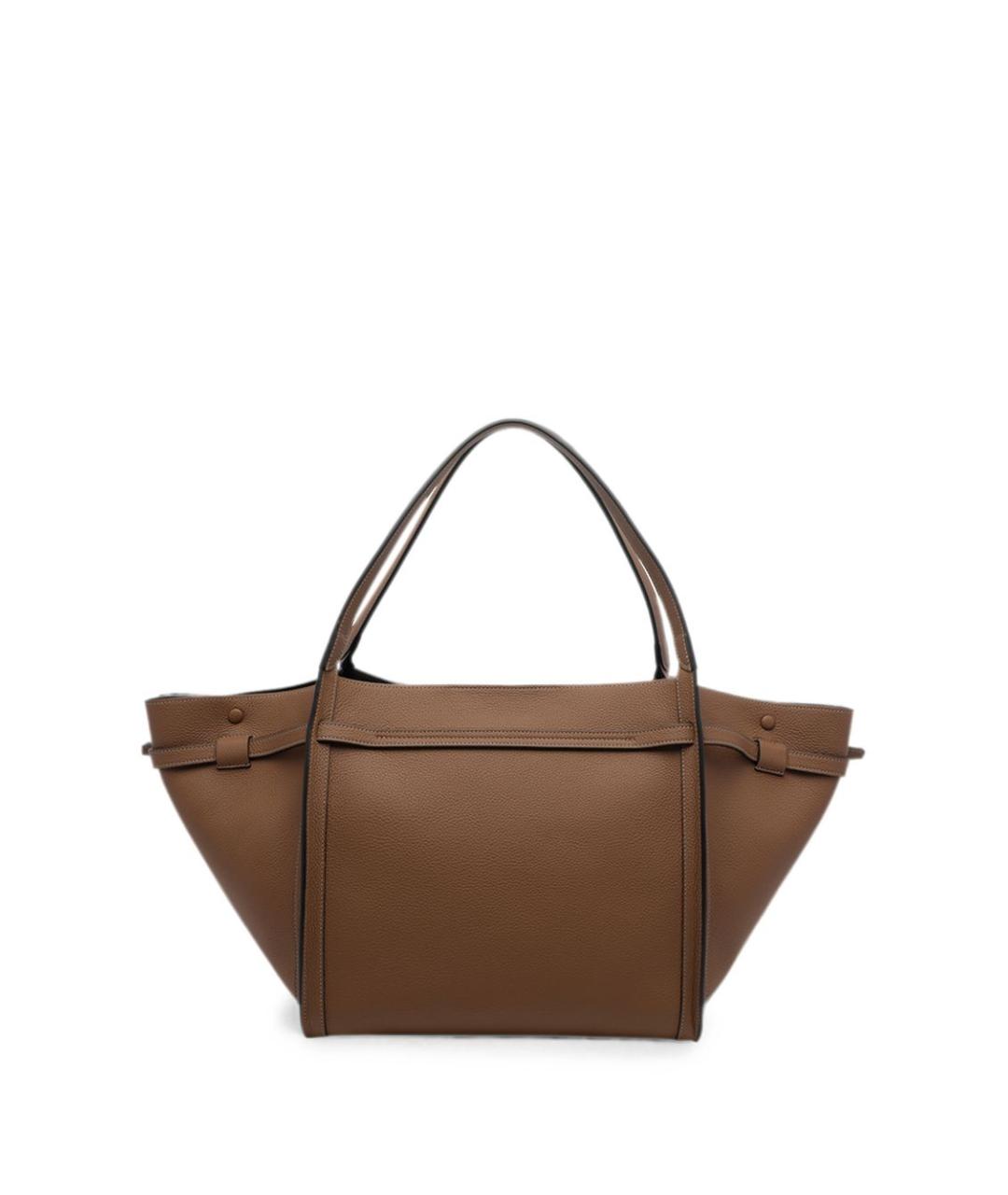 TOD'S Коричневая кожаная сумка тоут, фото 2