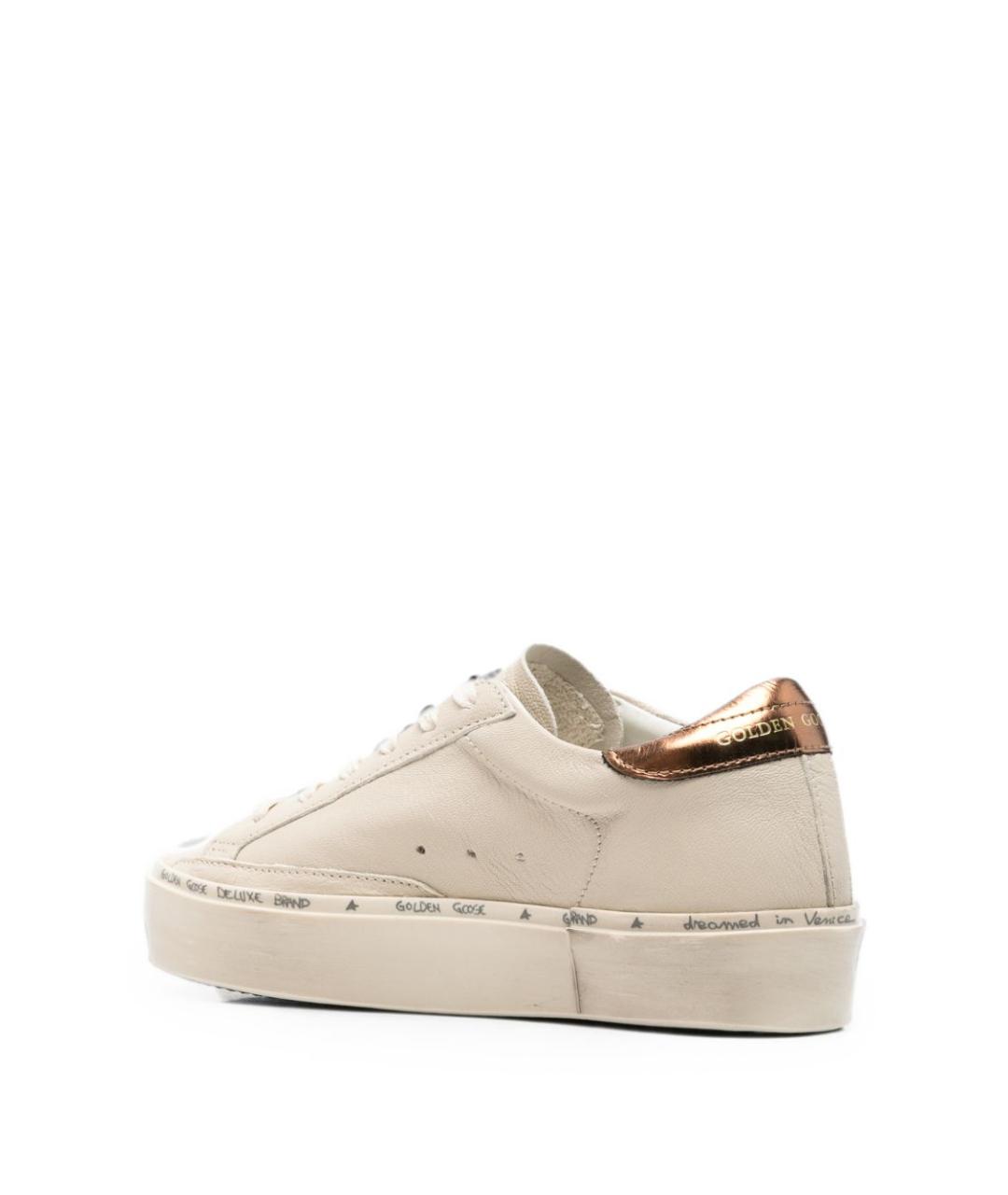 GOLDEN GOOSE Бежевые кожаные кеды, фото 3